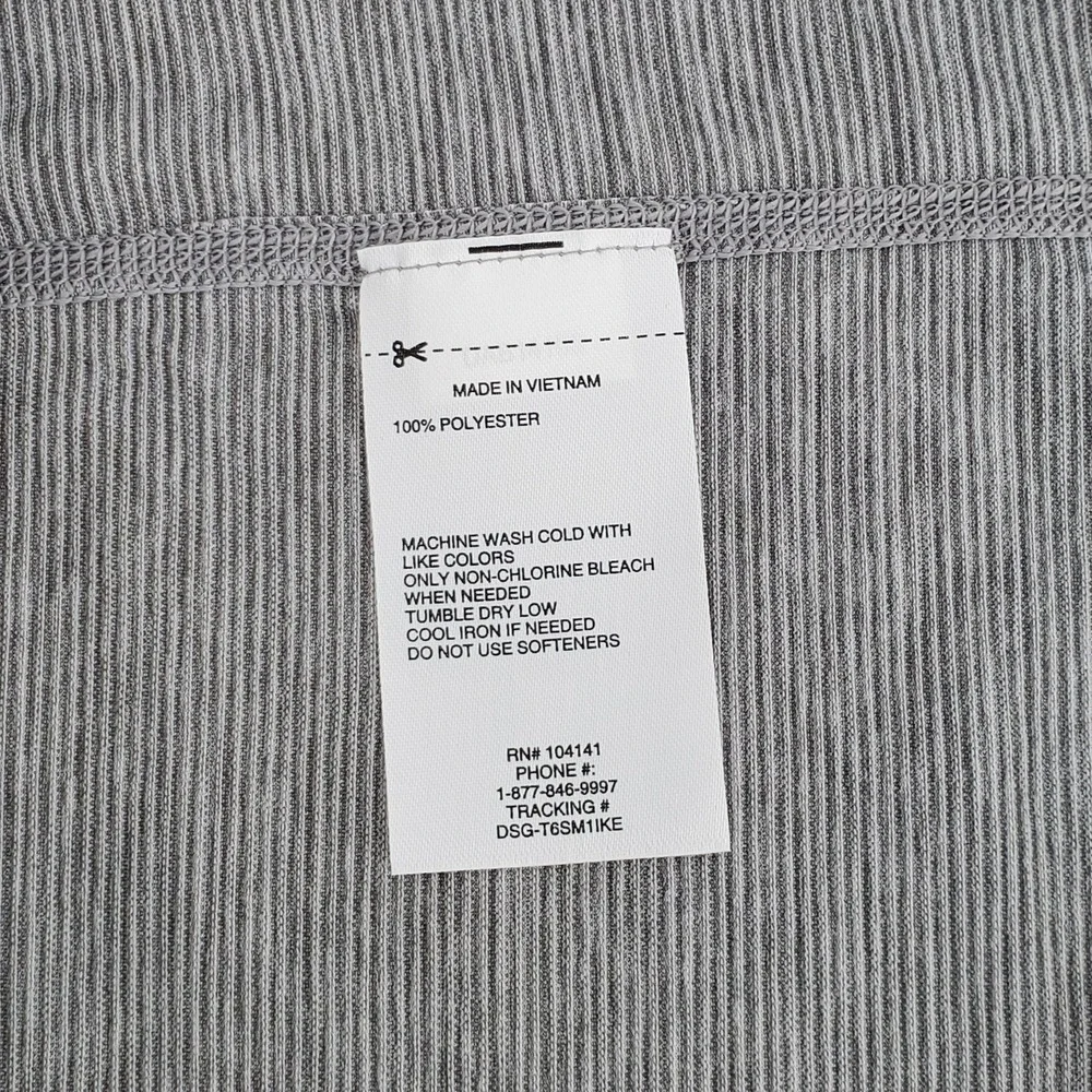 DSG Boys Size Small Movement Tee Dark Gray Heather Stripe‎ Athletic Lightweight